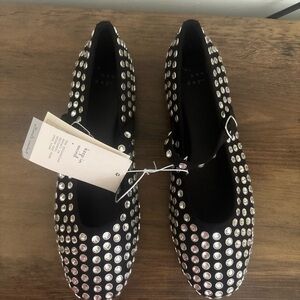 a new day Black Flats with Silver Accents